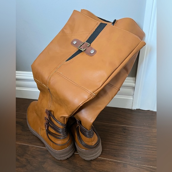 Women’s Brown Zipper High Boots Size 40 - Picture 6 of 7